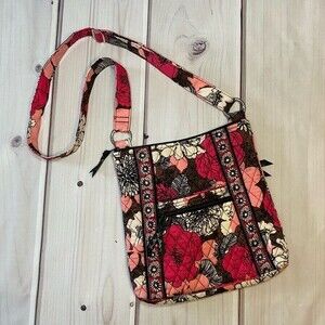 Vera Bradley Hipster Crossbody Mocha Rouge Bag